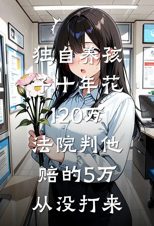 独自养孩子十年花120万，法院判他赔的5万从没打来